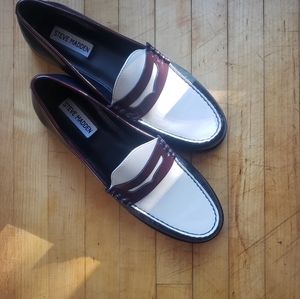 Steve Madden | Patent Faux Leather Taylored Size 8.5 Navy MULTI